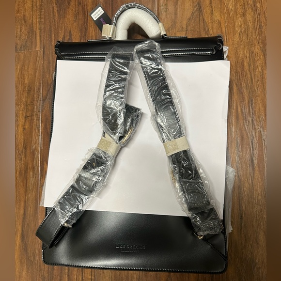 Black Vintage Braided Backpack by LikeDreams NWT Vegan Leather - Picture 7 of 11